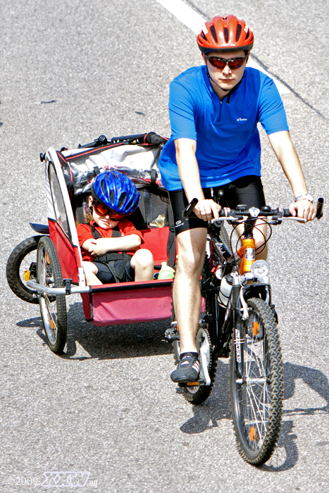 fahrrad mit hänger