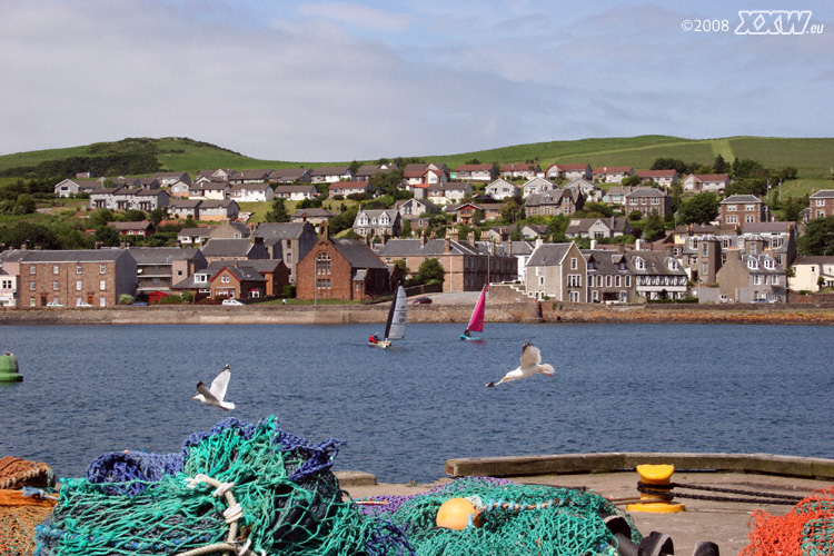 blick von der mole auf campbeltown
