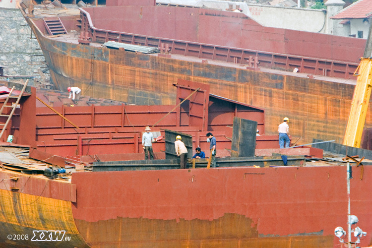 eine werft ist da, wo gerade platz ist!