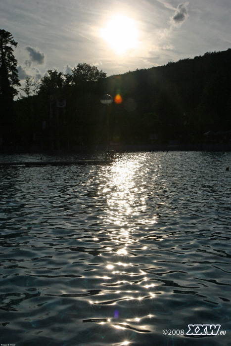 sonnenuntergang über dem bad