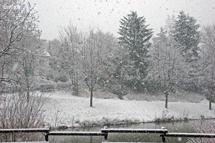 starkes schneetreiben