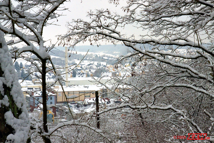 schnee in der stadt