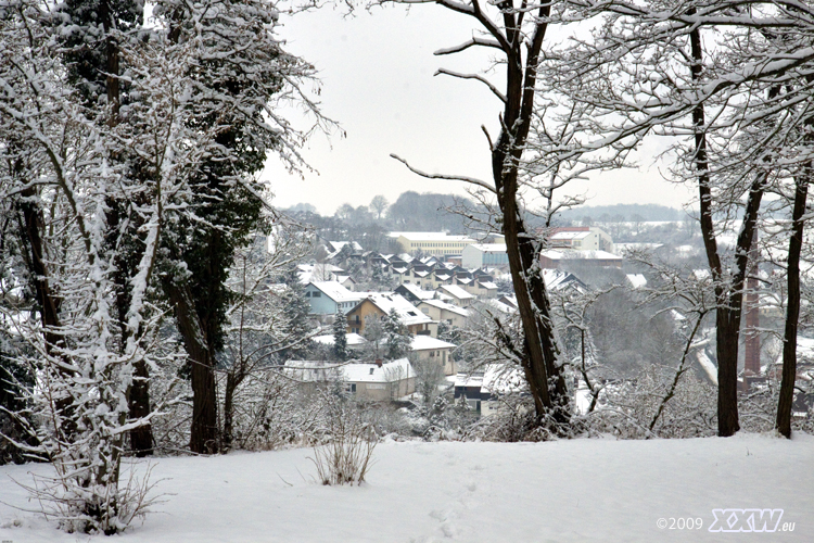 schnee in der stadt