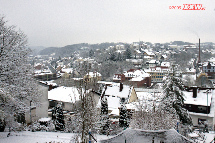 schnee in der stadt